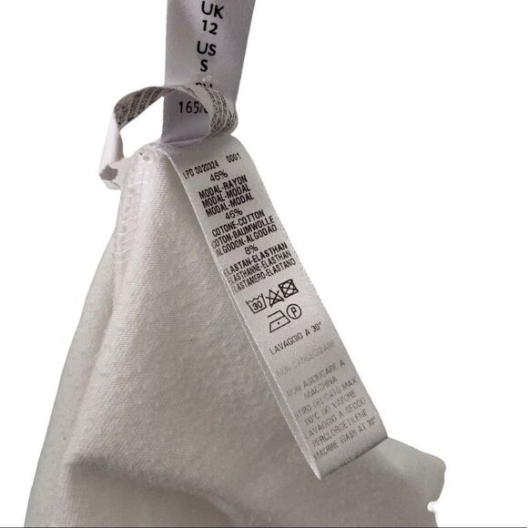 La Perla White Round neck Long Sleeve Top in Size Small - Picture 7 of 8